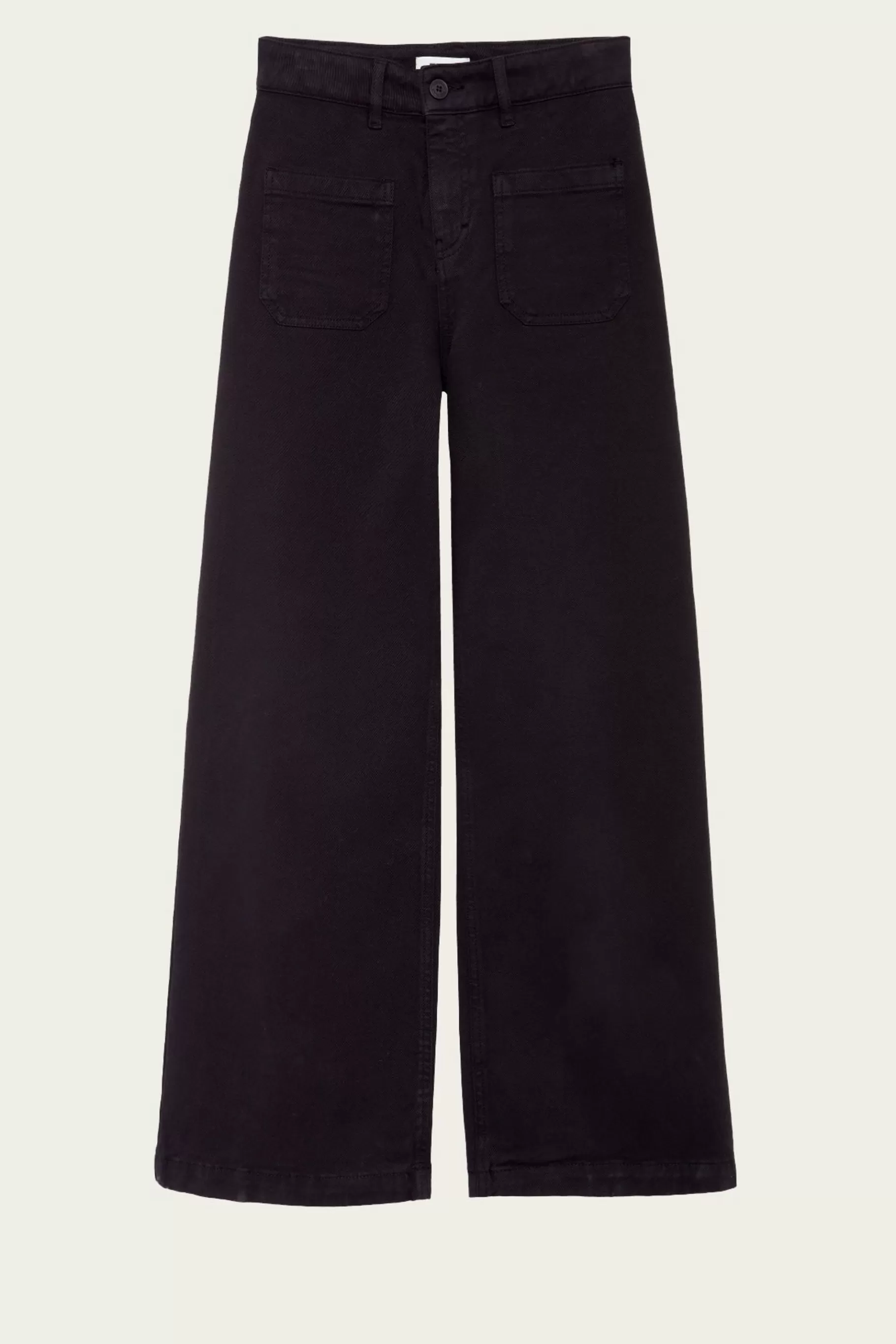 Pants-Five Jeans 100 Lucia Wide Pants Black