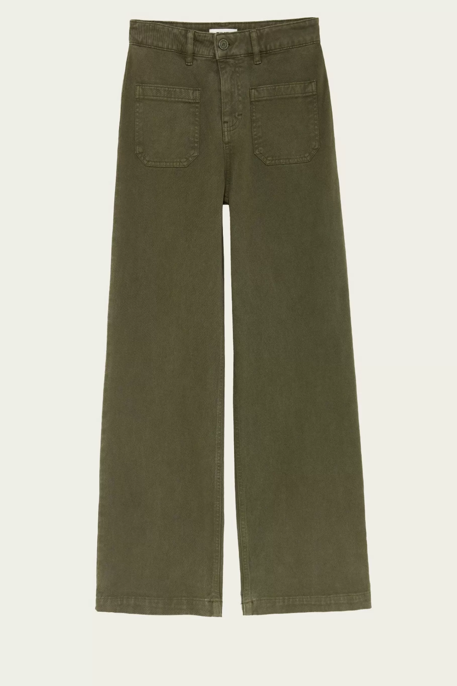 Pants-Five Jeans 100 Lucia Wide Pants Khaki