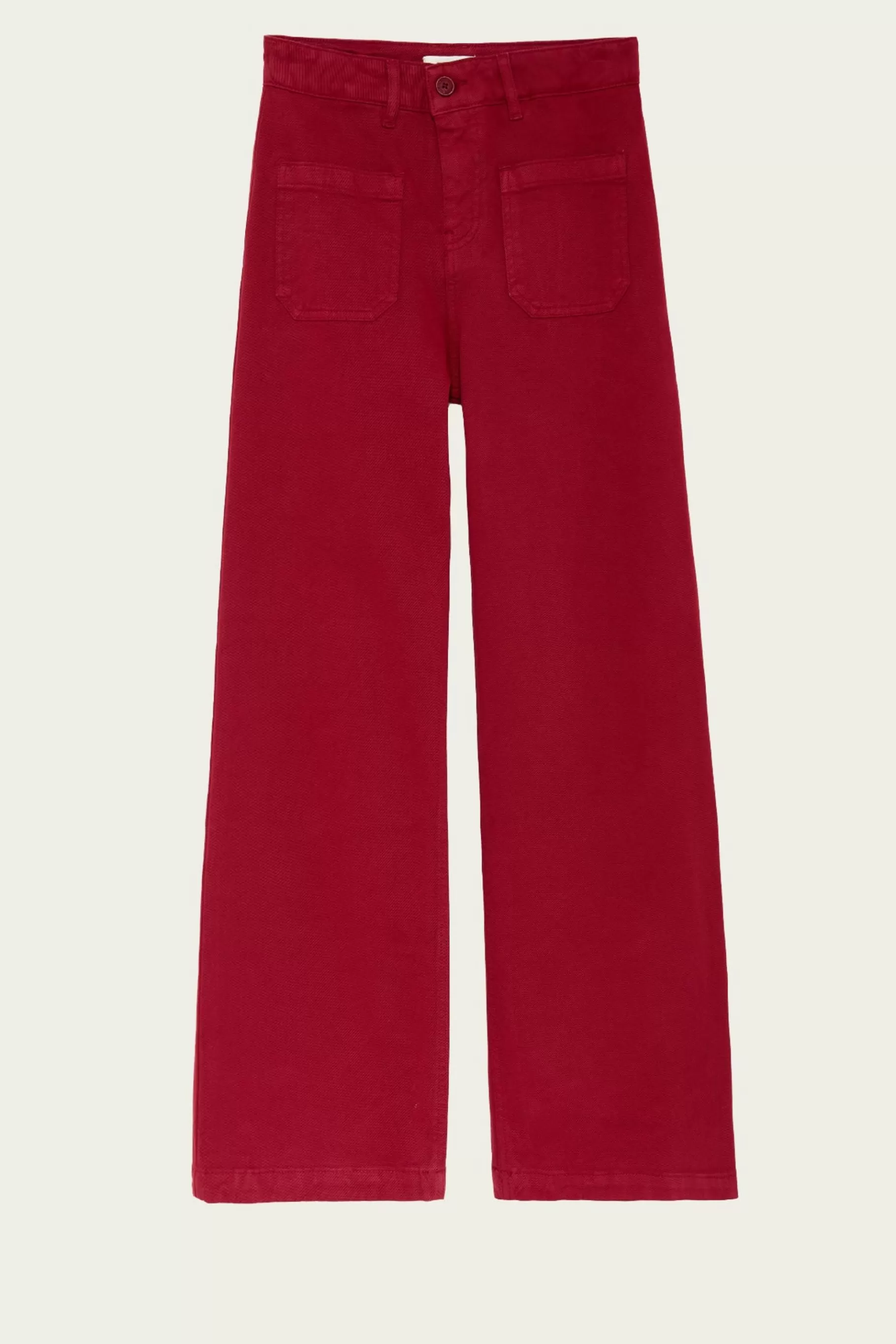 Pants-Five Jeans 100 Lucia Wide Trousers Bordeaux