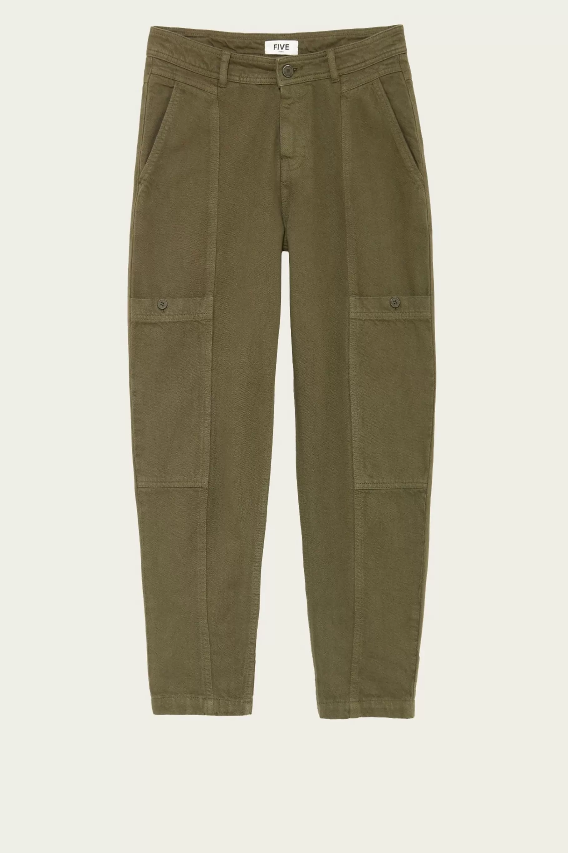 Pants-Five Jeans 1 Marguerite Boyish Trousers Khaki