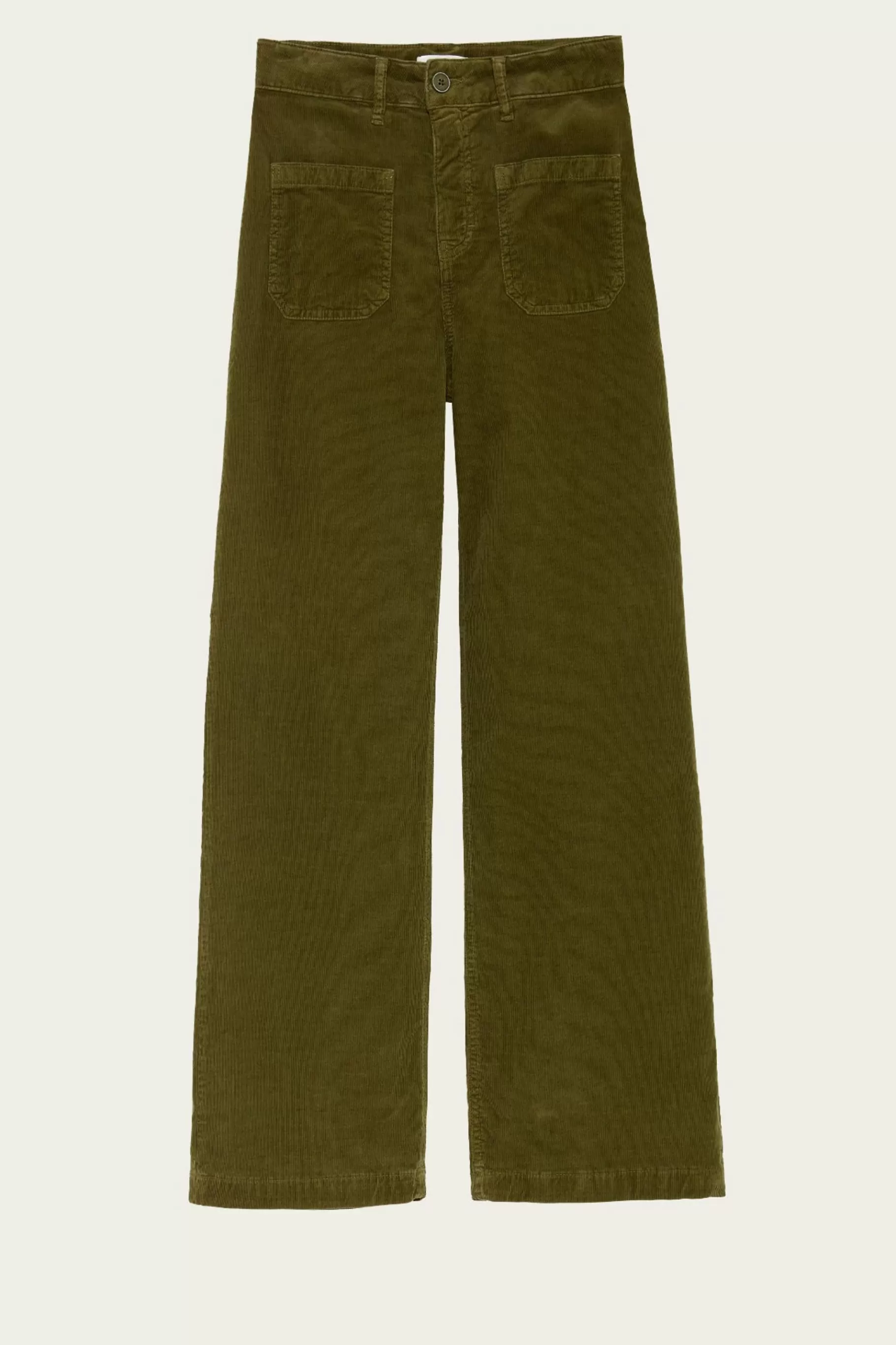 Pants-Five Jeans 380 Lucia Wide Pants Khaki