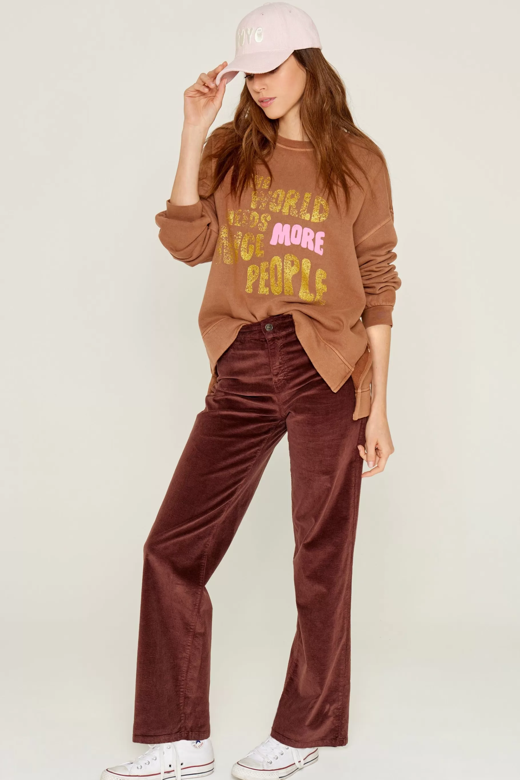 Pants-Five Jeans 463 Line Wide Pants Chocolate