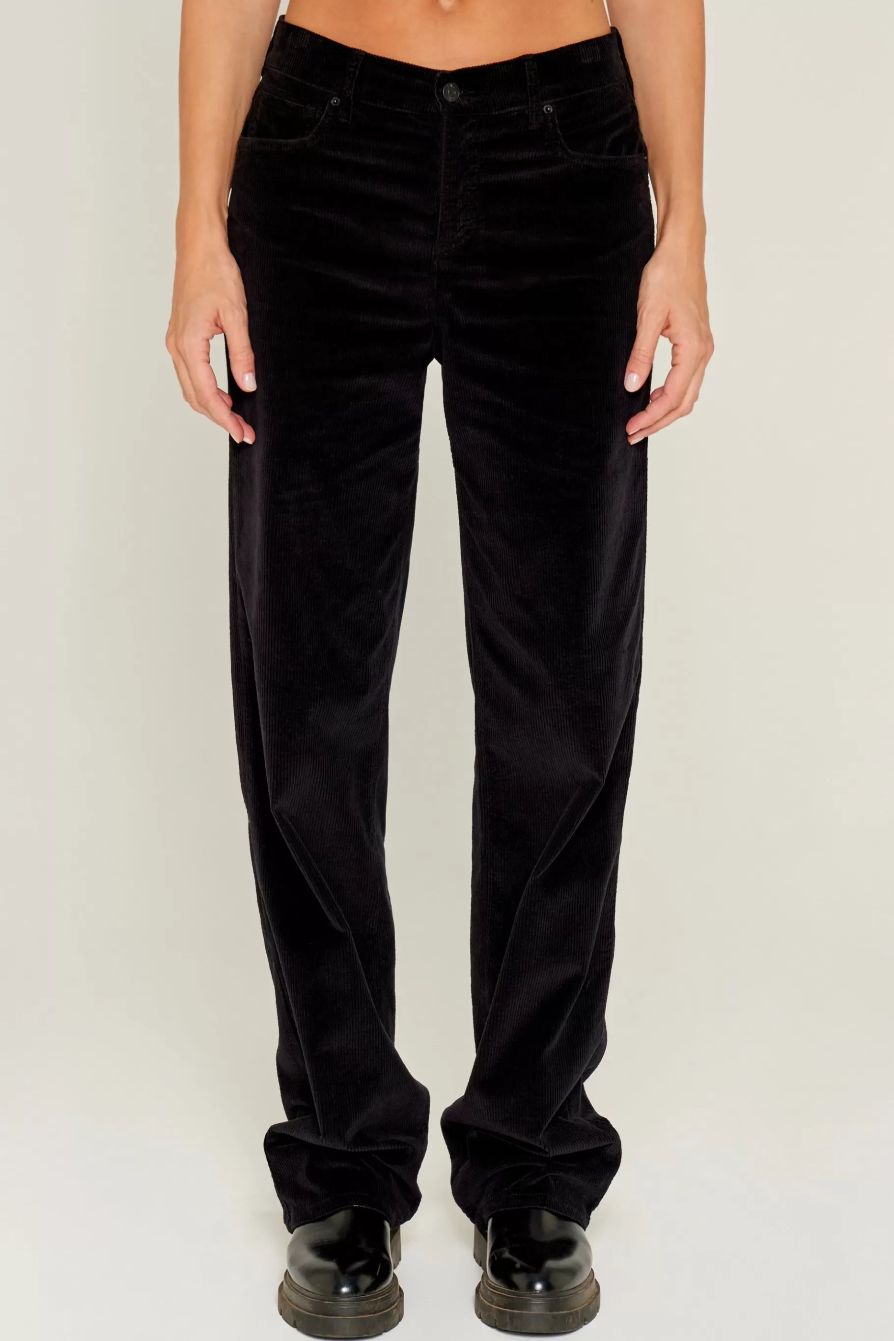 Pants-Five Jeans 463 Line Wide Trousers Black