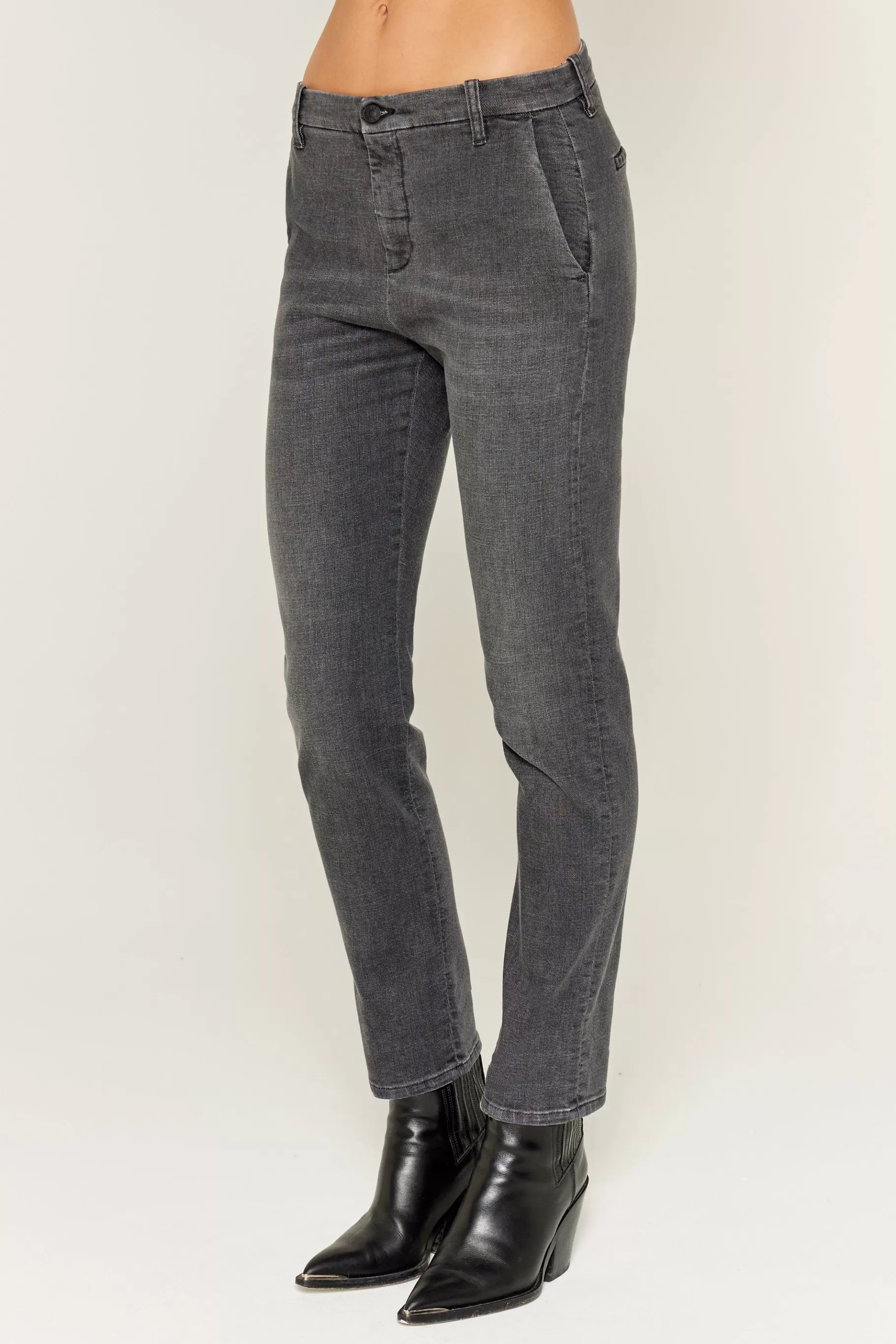 Jeans-Five Jeans 503 Lexia Straight Jeans Gray