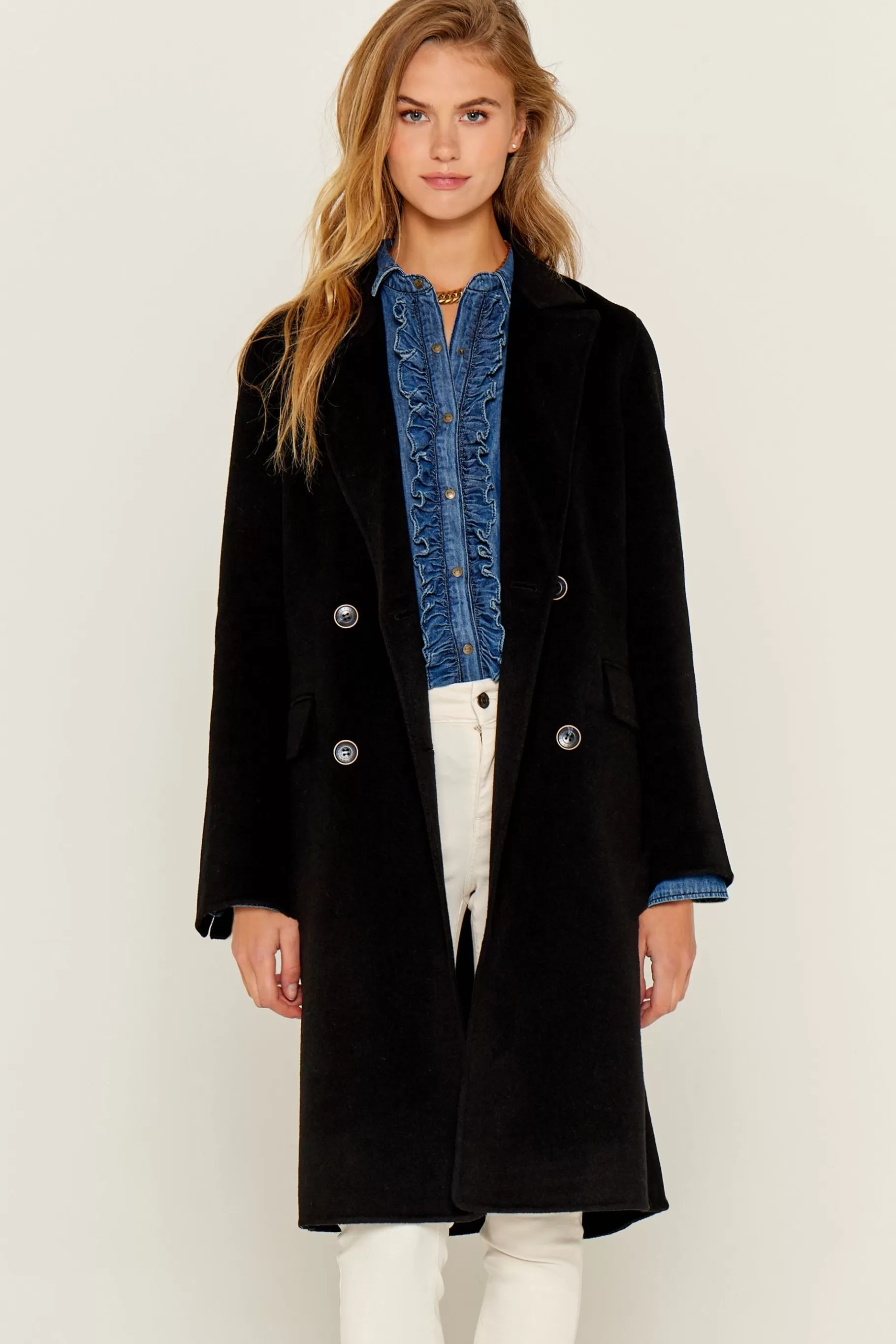 Coats-Five Jeans Athi Coat B Ack