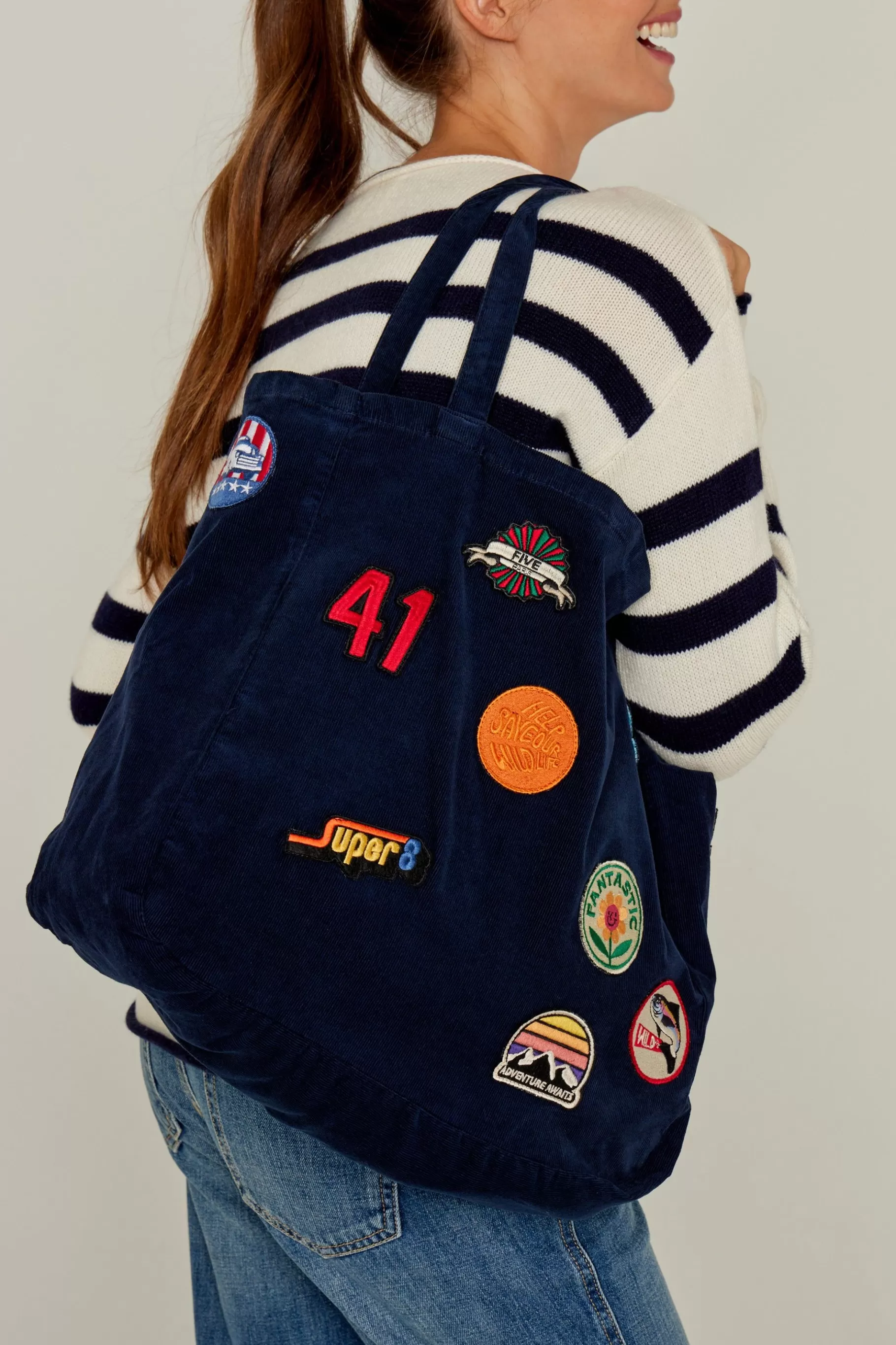 Bag-Five Jeans Badge Bag Navy