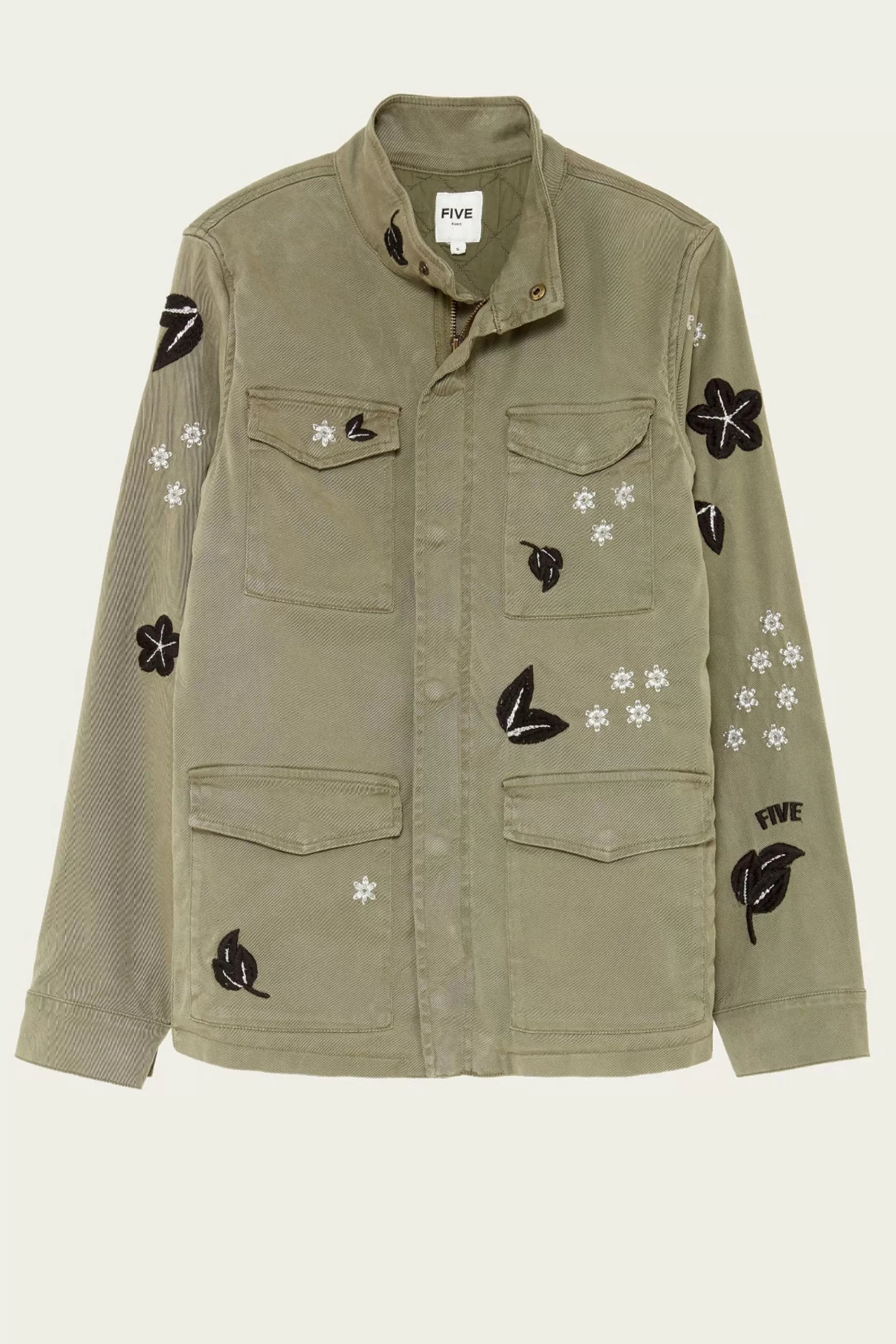 Jackets-Five Jeans Brenda Jacket Khaki