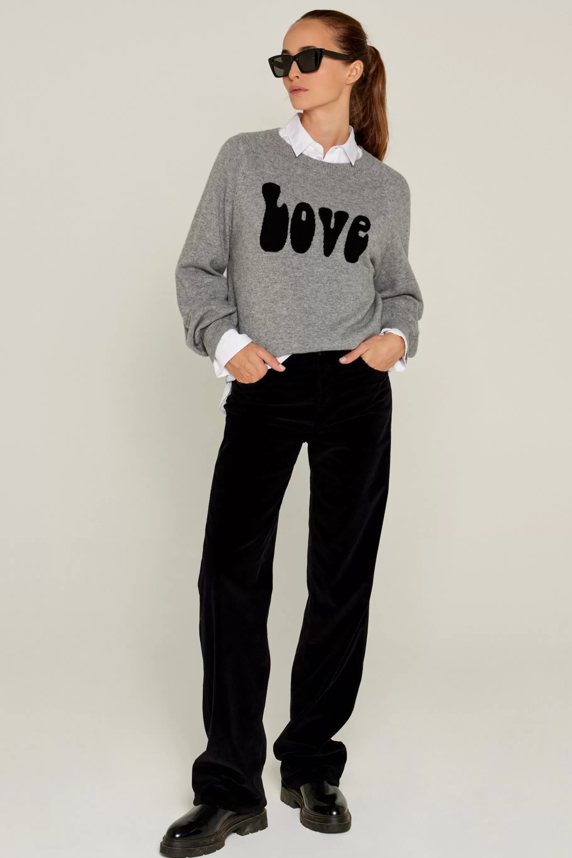 Jumpers And Vests-Five Jeans Co Or Ove Weater Gray