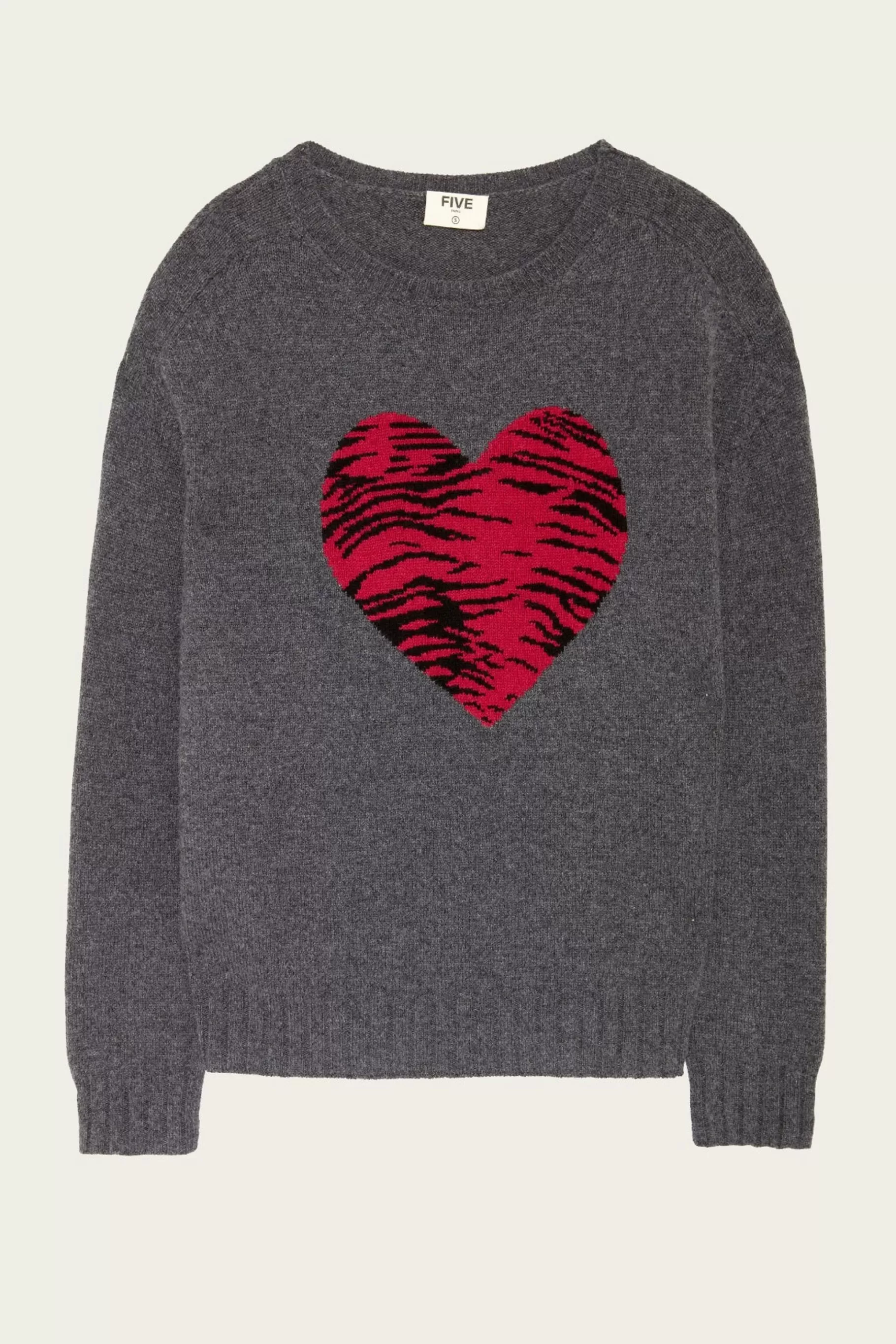 Jumpers And Vests-Five Jeans Heart Weater Gray