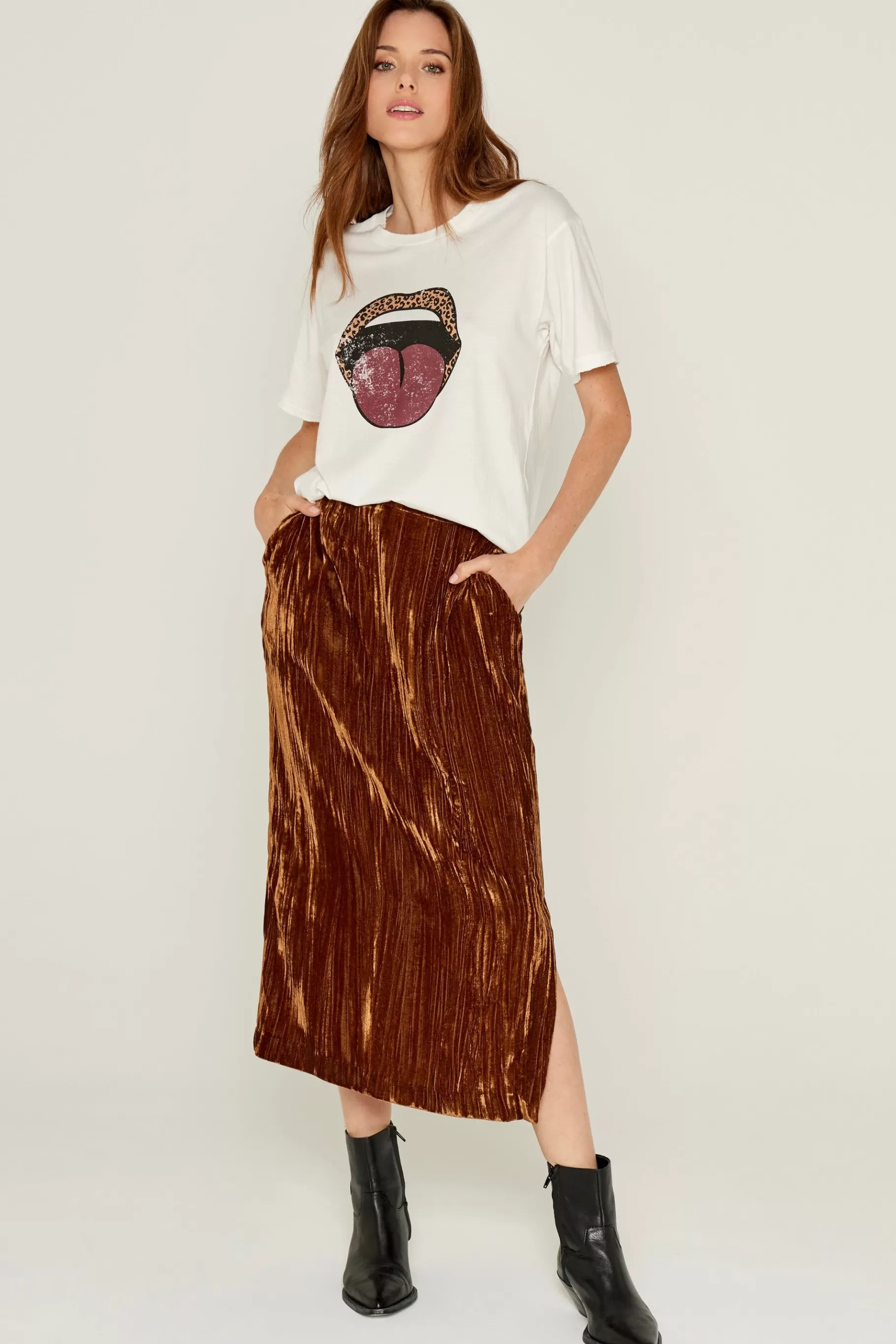 Skirts-Five Jeans Jaden Skirt Brown