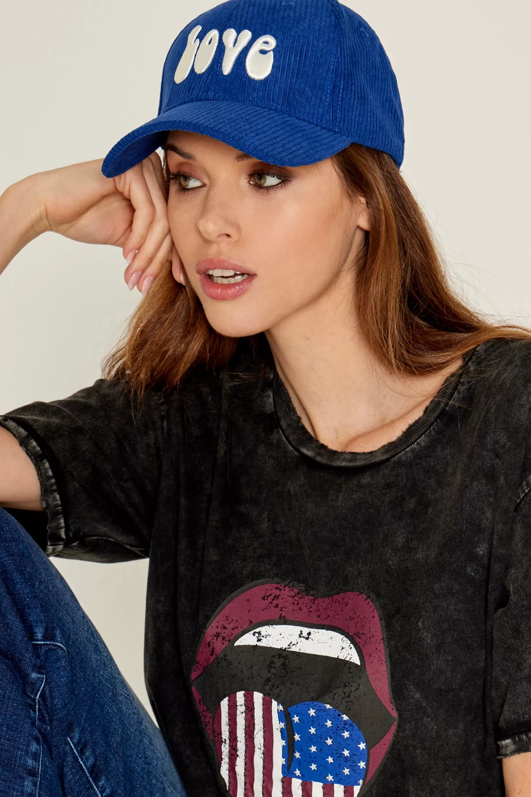 Hat-Five Jeans Love Cap Electric Blue