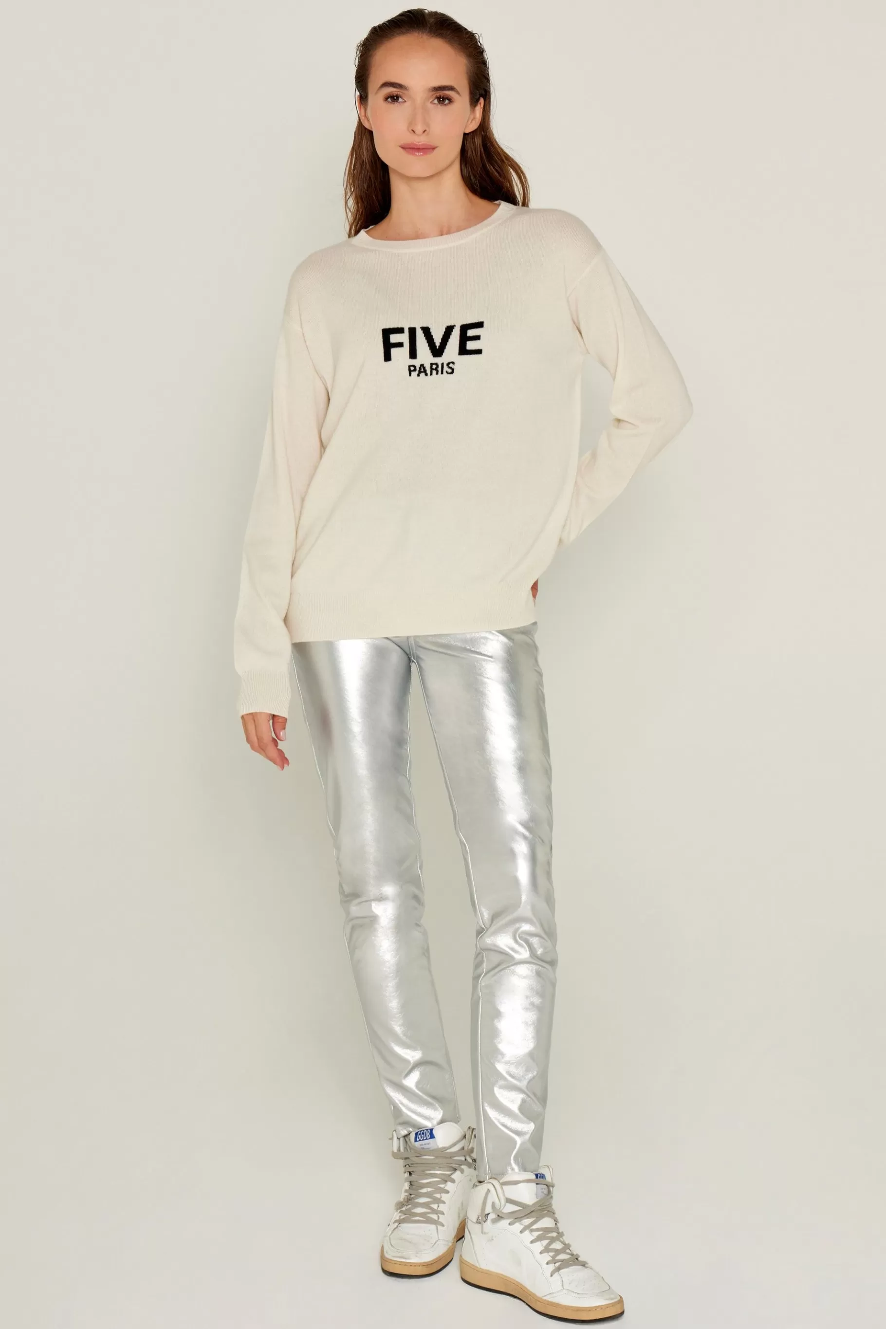 Jumpers And Vests-Five Jeans Pu Five Ecru