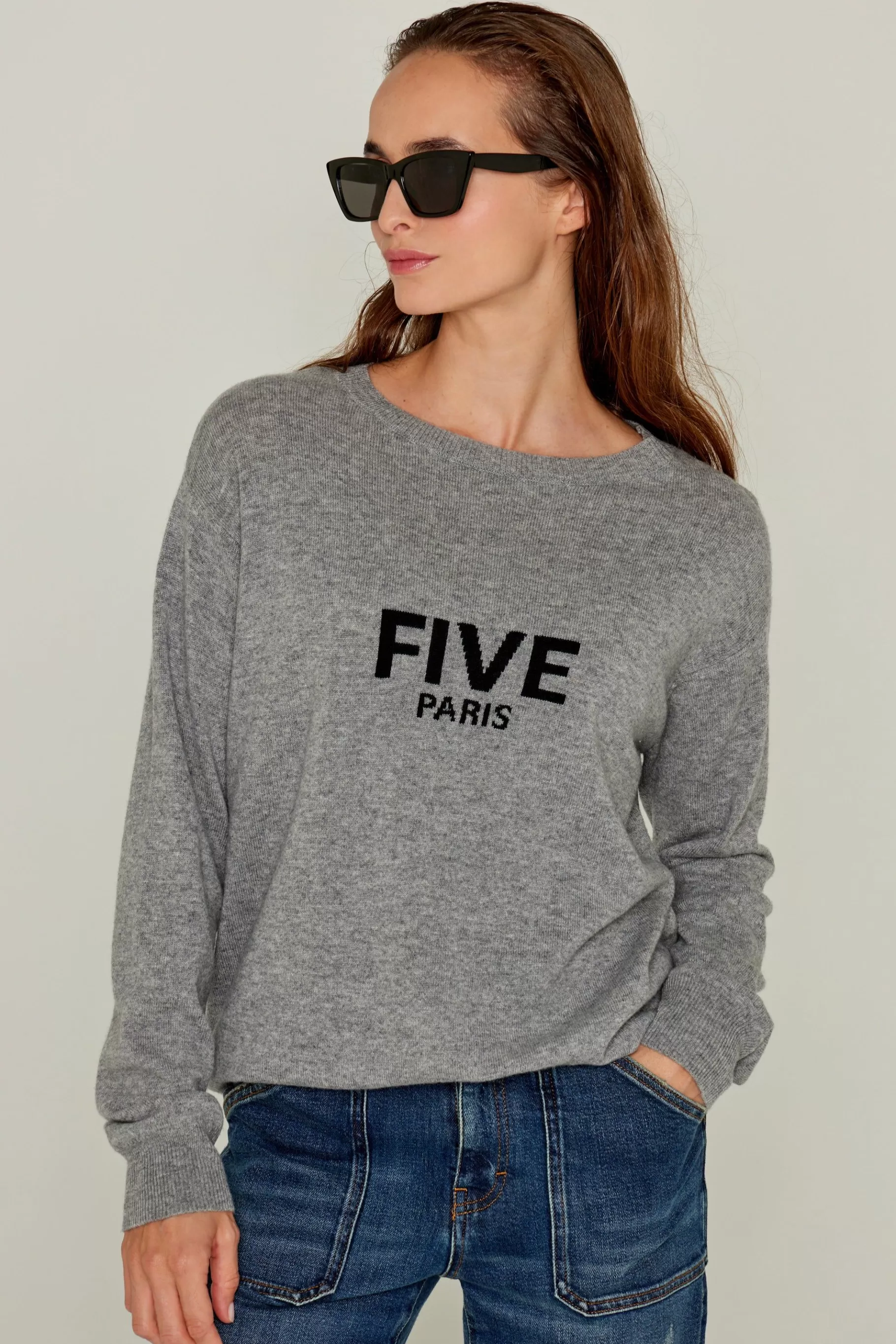 Jumpers And Vests-Five Jeans Pu Five Grey