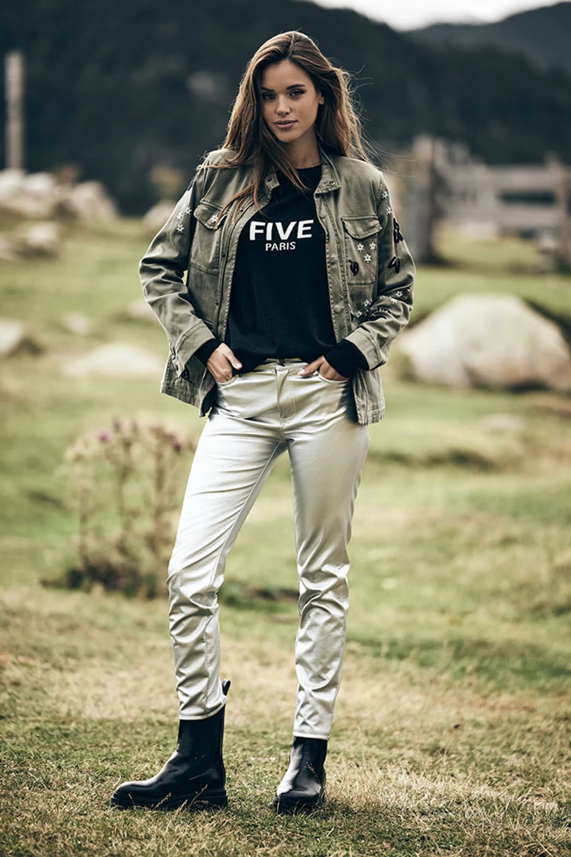 Jumpers And Vests-Five Jeans Pu Five Noir