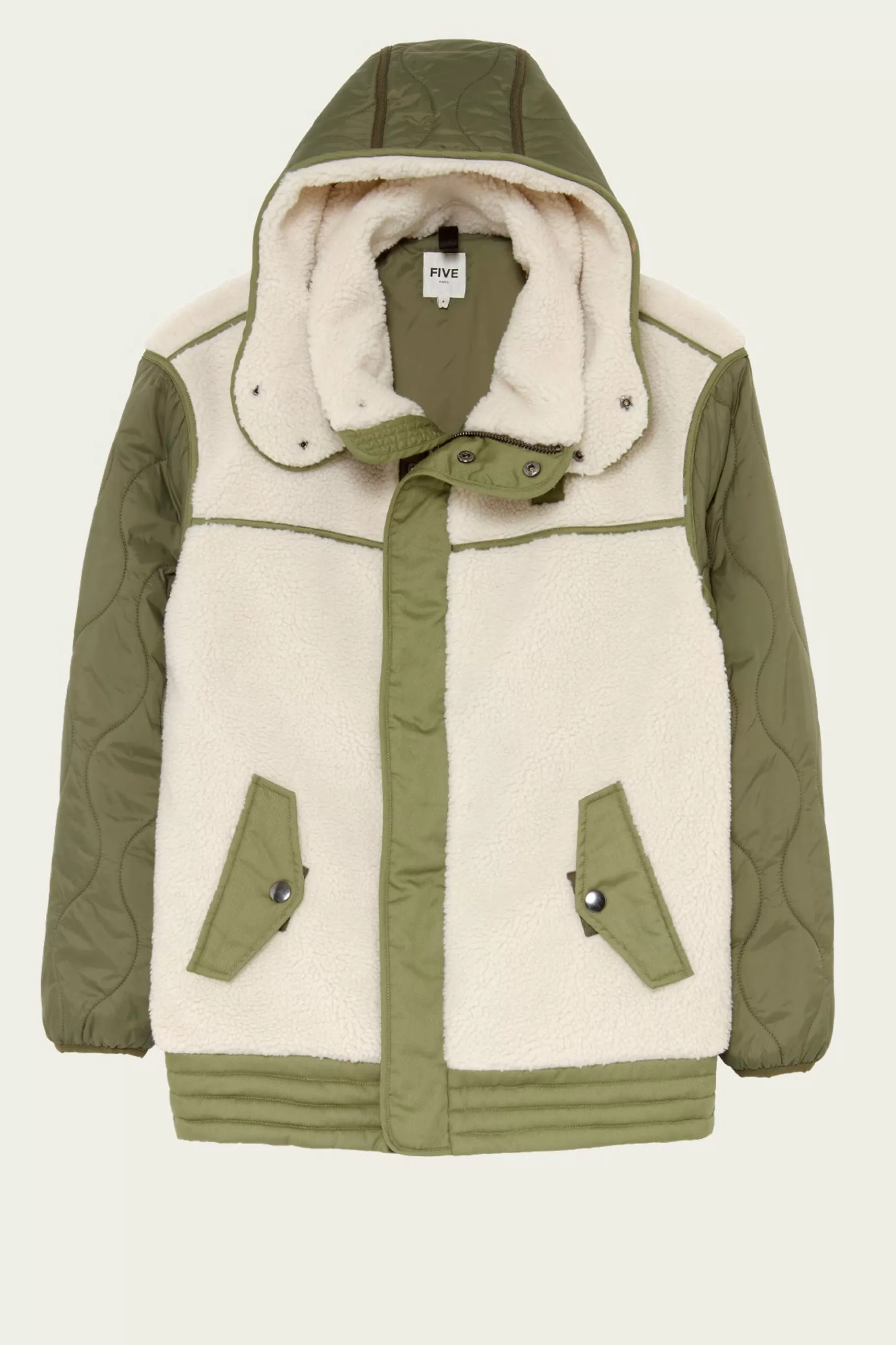 Parkas-Five Jeans Vince Parka Khaki